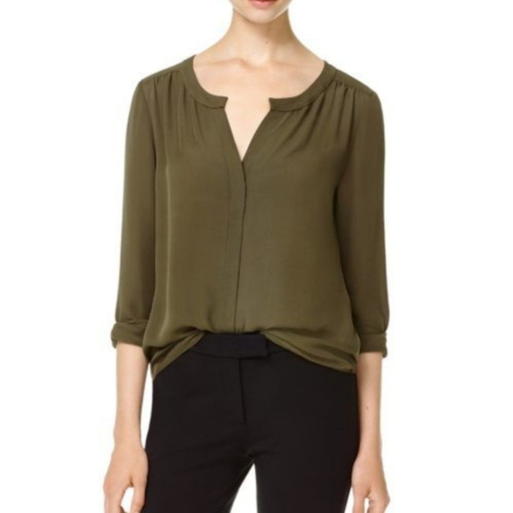 Aritzia Babaton dark olive blouse (brand new)